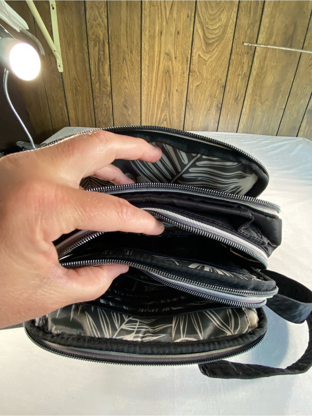 Black Quilted Lug Wrangler Bag Crossbody Purse - Picture 7 of 11